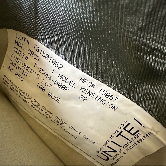 Burberry Herringbone 3XL Wool Sport Coat w/ Nova Check Accent - Picture 3 of 9